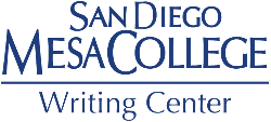 San Diego Mesa College Writing Center Logo
