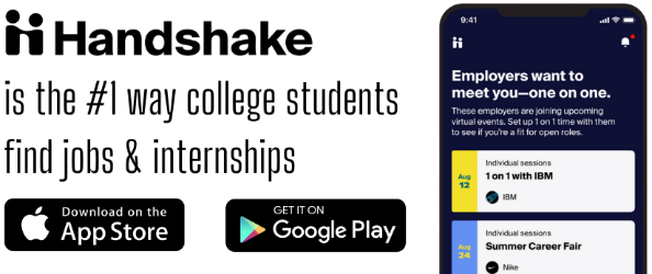 Handshake is the # 1 way college students find jobs & internships. Download the app.