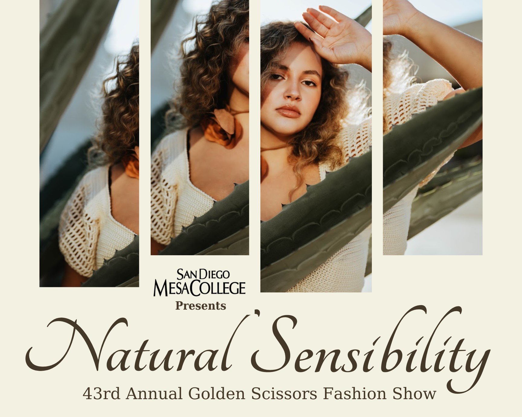 43rd annual 2024 Golden Scissors Fashion Show Graphic