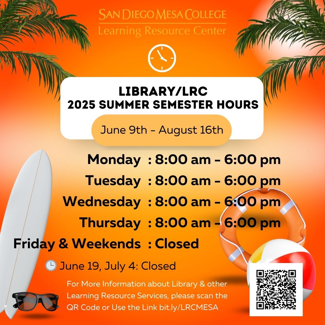 2025 Summer Semester LRC Bldg hours