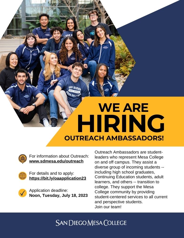 We are hiring Outreach Ambassadors!