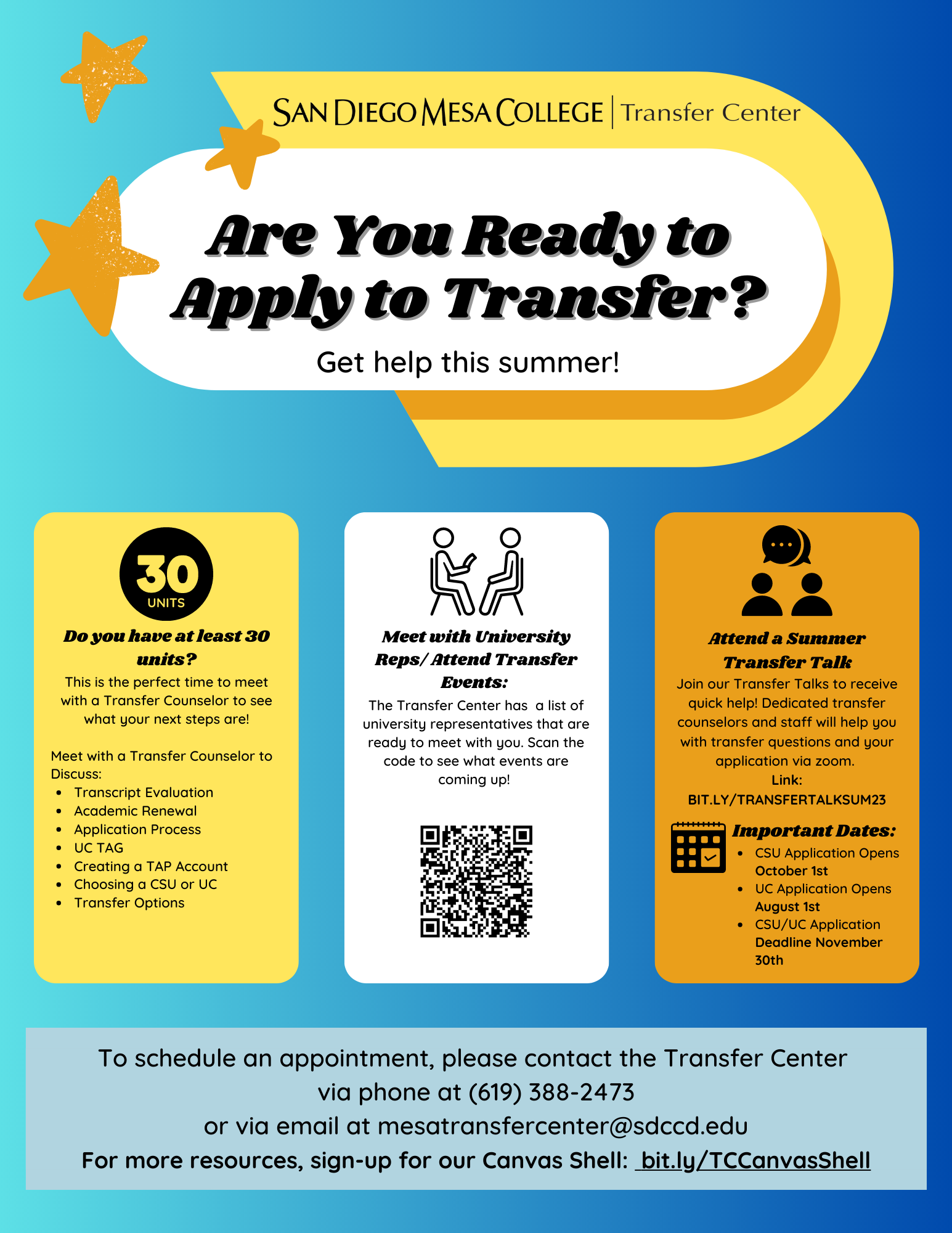Are you ready to transfer? 